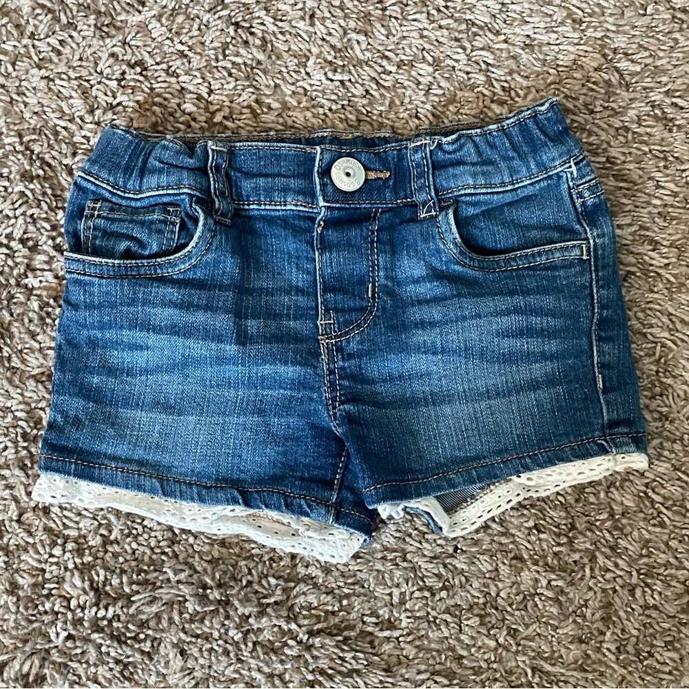 Oshkosh Denim Shorts with Lace Trim